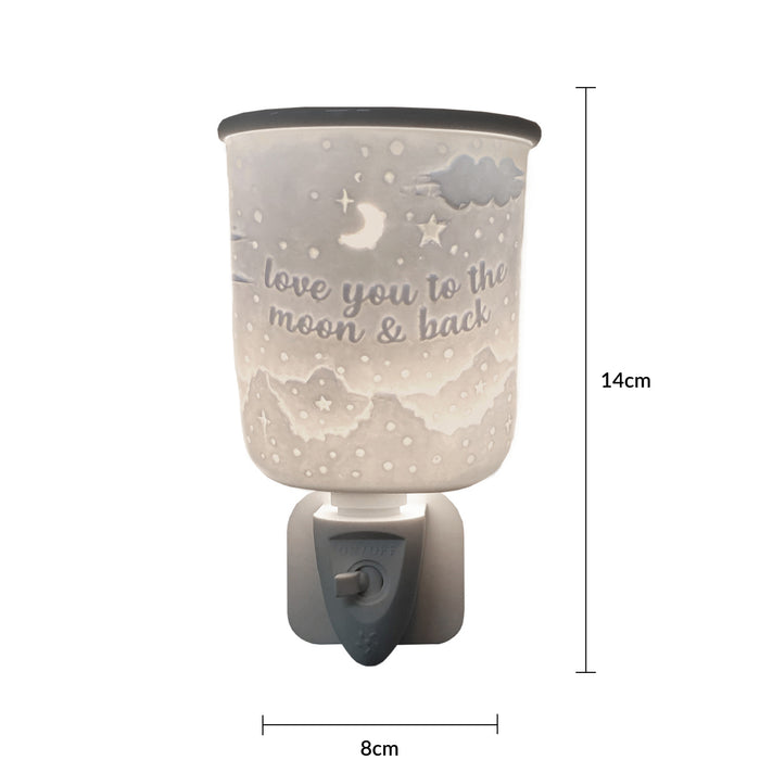 Cello - Porcelain Plug In Electric Melt Burner - Love You To The Moon & Back