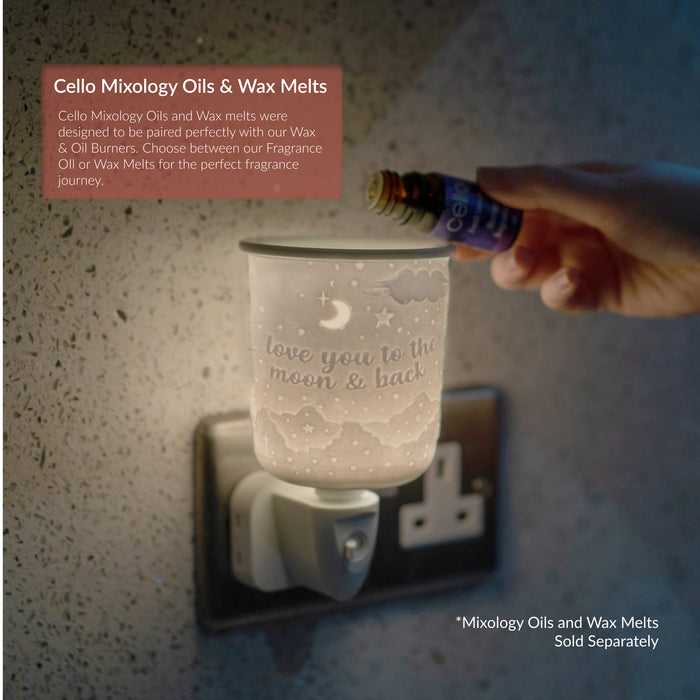 Cello - Porcelain Plug In Electric Melt Burner - Love You To The Moon & Back