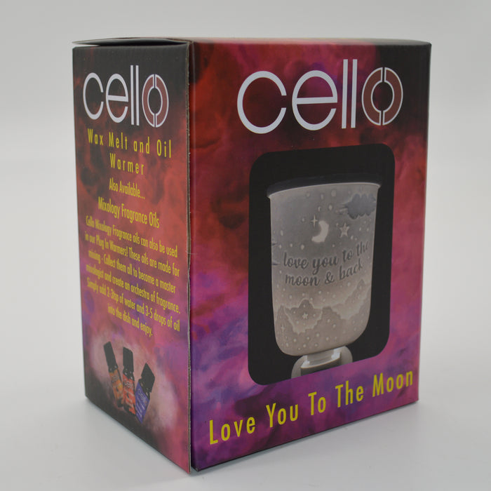 Cello - Porcelain Plug In Electric Melt Burner - Love You To The Moon & Back