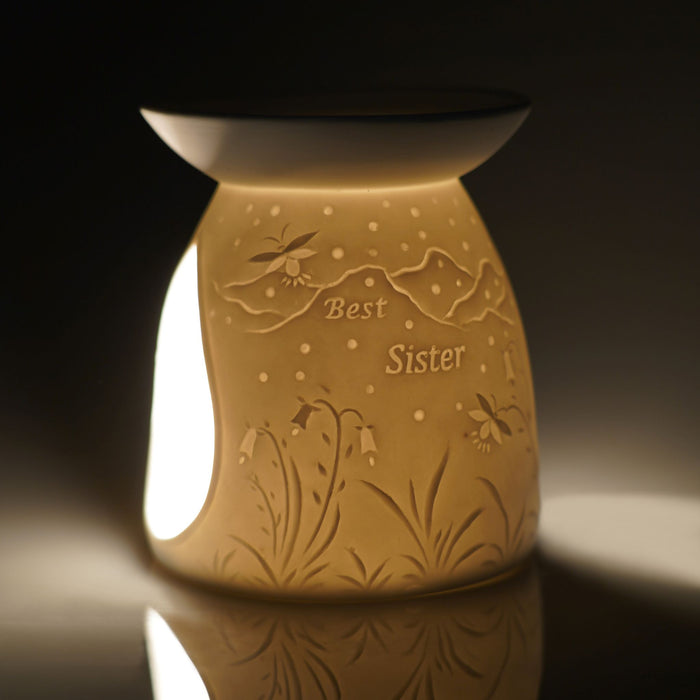 Cello - Porcelain Tealight Burner - Best Sister