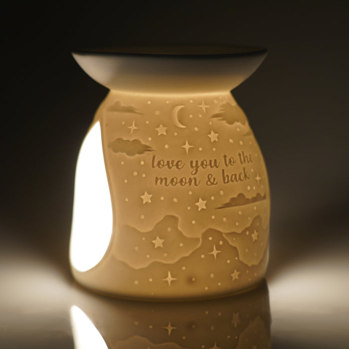 Cello - Porcelain Tealight Burner - Love You to The Moon & Back