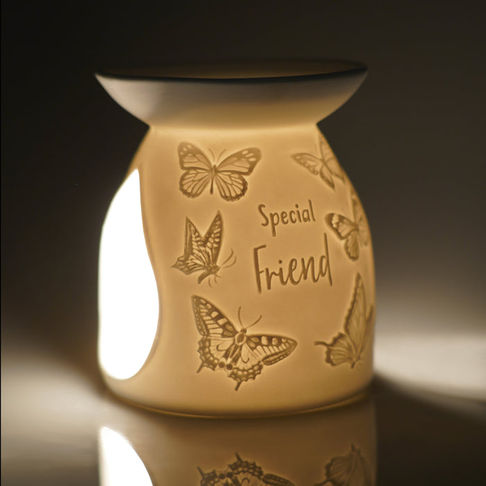 Cello - Porcelain Tealight Burner - Special Friend Butterfly