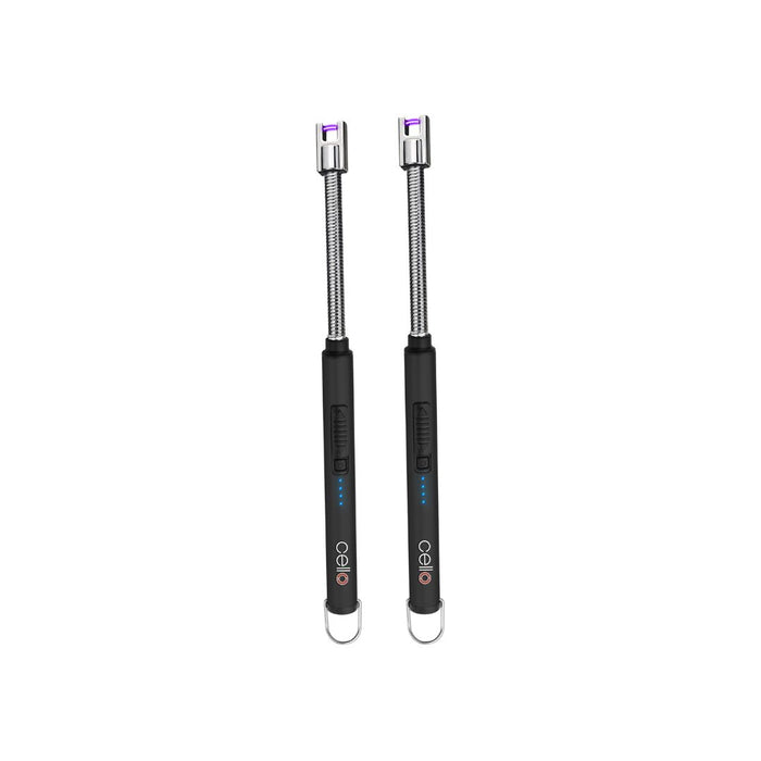 Cello - Rechargeable Electronic Flexible Lighter Black - Set Of 2