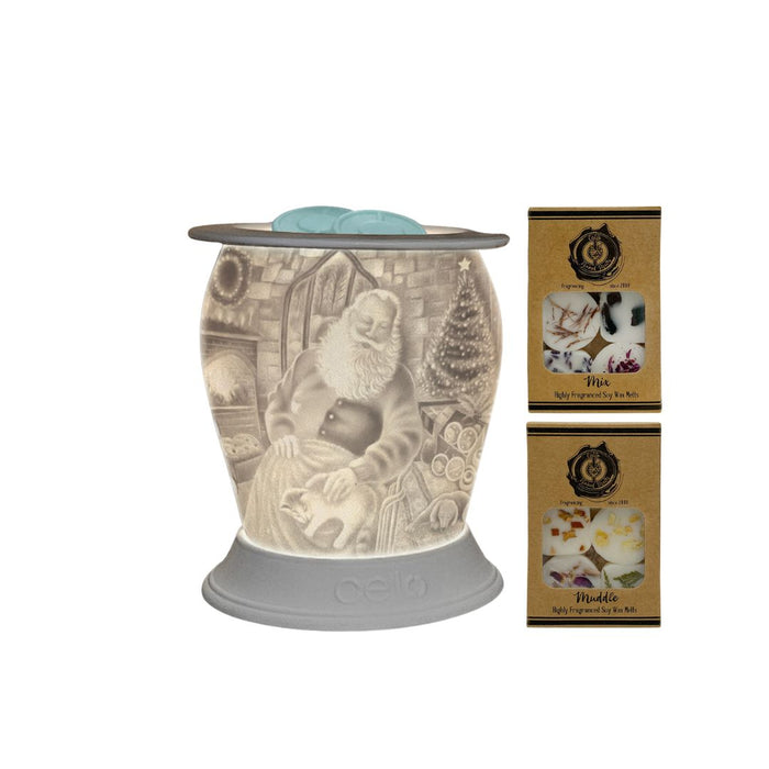 Cello - Santa Porcelain Electric Melt Burner with Naked Melts (Mix & Muddle)