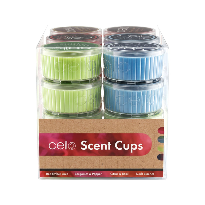 Cello - Scent Cups - 24pcs Mixed CDU (Lux/Bergamot/Citrus/Dark)