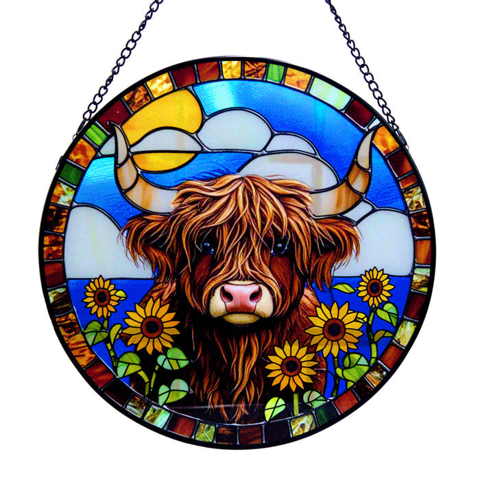 Cello - Suncatcher - Sunflower Highland Cow
