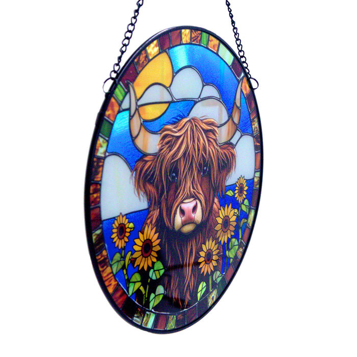 Cello - Suncatcher - Sunflower Highland Cow
