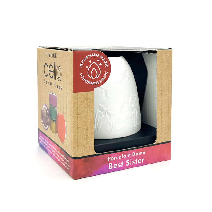 Cello - Tall Tealight Dome - Best Sister
