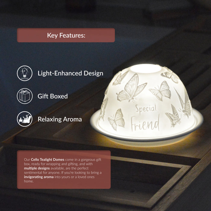 Cello - Tealight Dome - Special Friend Butterfly