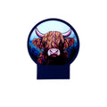 Cello - Tealight Holder - Highland Cow (Circle Shape)