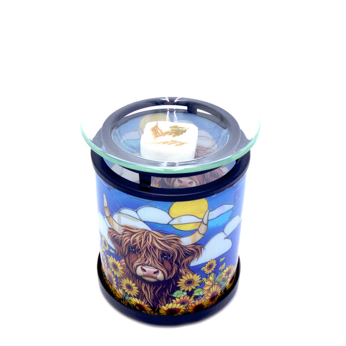 Cello - Tealight Warmer - Sunflower Highland Cow
