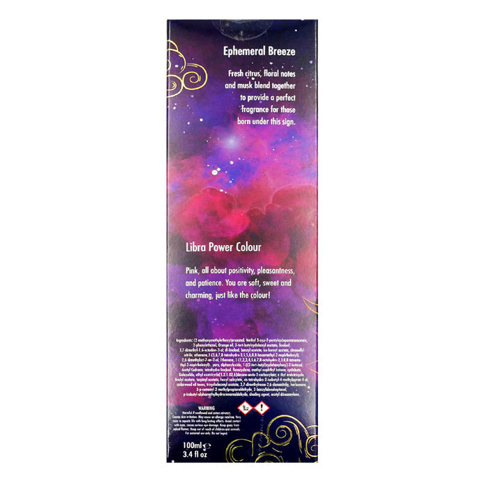 Cello - Zodiac Reed Diffuser 100ml - Libra with Aventurine Gem - Ephemeral Breeze