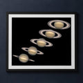 Framed print mockup — Changing Seasons of Saturn