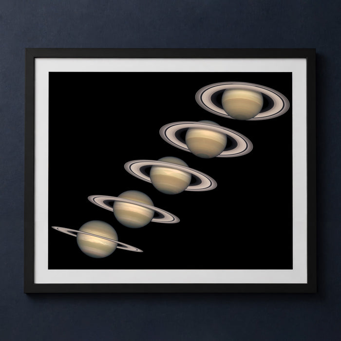Framed print mockup — Changing Seasons of Saturn