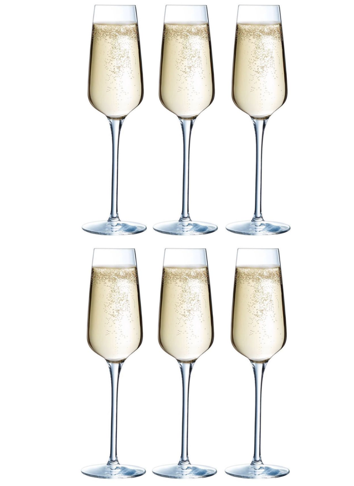 Chef & Sommelier Champagneglazen - Flutes - Sublym Flute - 210 ml - 6 stuks