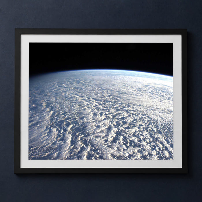 Framed print mockup — Clouds over Pacific