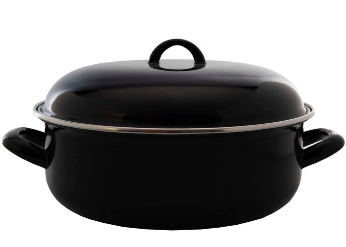 Cookinglife Braadpan met deksel - Emaille - Cooking - ø 28 cm / 6 Liter - geëmailleerde anti-aanbaklaag