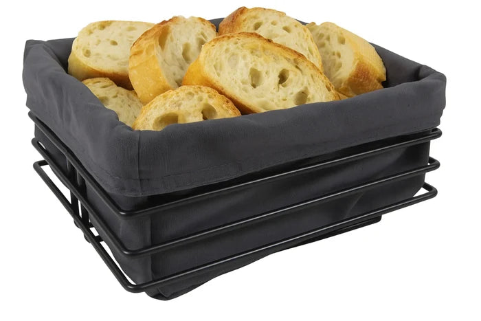 Cookinglife Broodmandje Zwart Metaal 23 x 22 x 12 cm