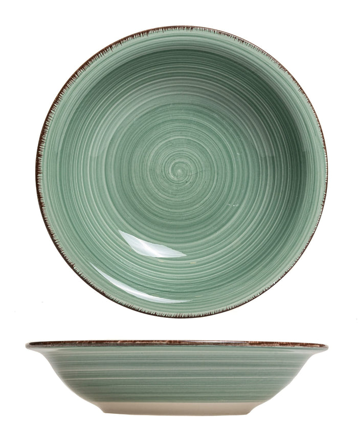 Cookinglife Diepe borden / Pastaborden Delice Groen ø 21 cm - 6 stuks