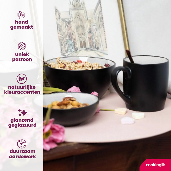 Cookinglife Kleine Kommen Nola Warm Grey ø 12 cm - 6 stuks