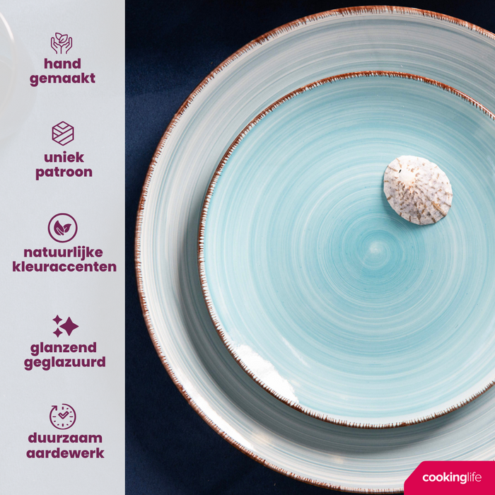 Cookinglife Koffiekopjes / Senseo Kopjes - Delice Blauw 180 ml - 6 stuks
