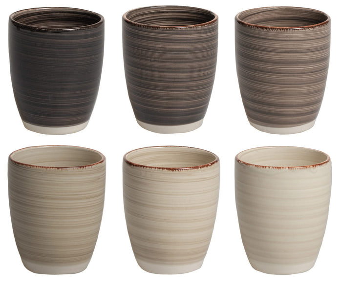Cookinglife Koffiekopjes / Senseo Kopjes - Delice Grijs 180 ml - 6 stuks