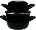 Cosy & Trendy Mosselpan - Emaille - Inductie geschikt - Zwart - ø 24 cm / 4 liter - geëmailleerde anti-aanbaklaag