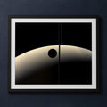 Framed print mockup — Crescent Rhea Occlusion