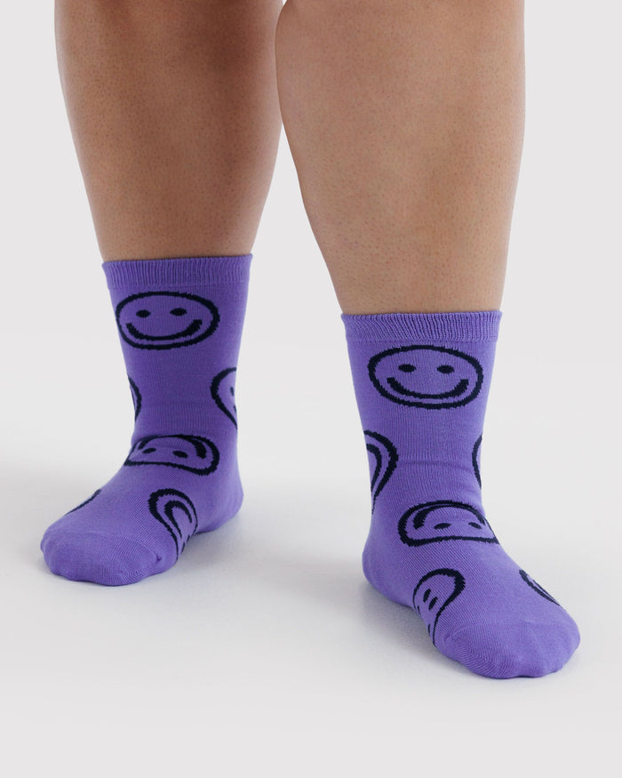 Crew Sock - Lavender Happy