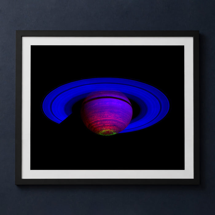 Framed print mockup — Dancing Saturn Auroras