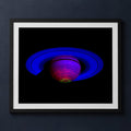 Framed print mockup — Dancing Saturn Auroras