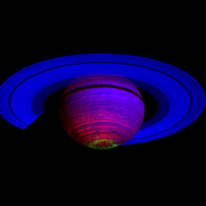 Dancing Saturn Auroras - high resolution space images - Sky Image Lab