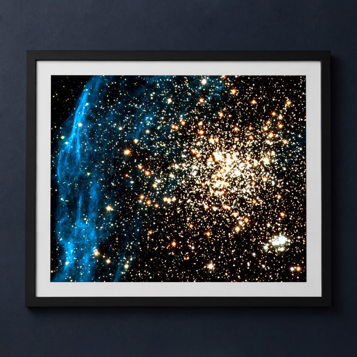 Framed print mockup — Dazzling Cluster of Stars