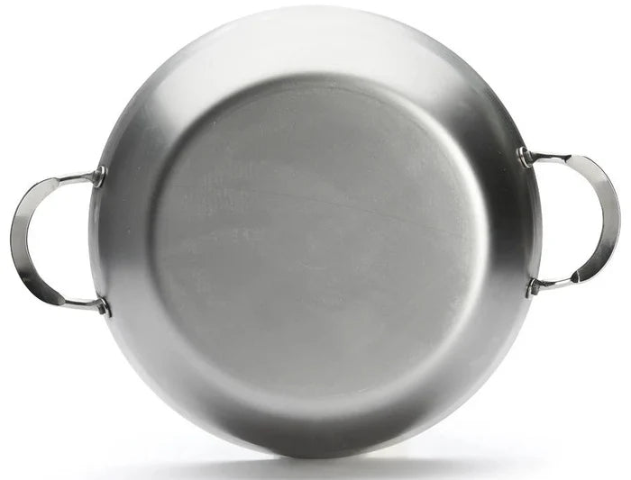 De Buyer Hapjespan / Sauteuse met 2 handvaten - Mineral B Pro - ø 32 cm / 5.5 liter - zonder anti-aanbaklaag