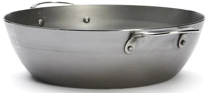 De Buyer Hapjespan / Sauteuse met 2 handvaten - Mineral B Pro - ø 32 cm / 5.5 liter - zonder anti-aanbaklaag