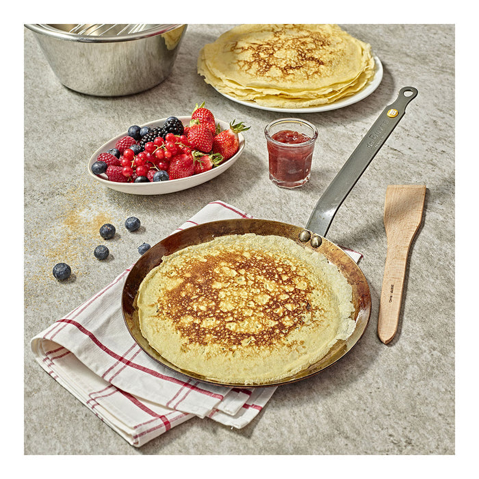 De Buyer Pannenkoekenpan / Crepepan Carbone Plus - Plaatstaal - ø 24 cm - zonder anti-aanbaklaag