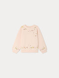 Bonpoint - Dolores sweatshirt with hand-embroidered flowers in organic cotton - view 1