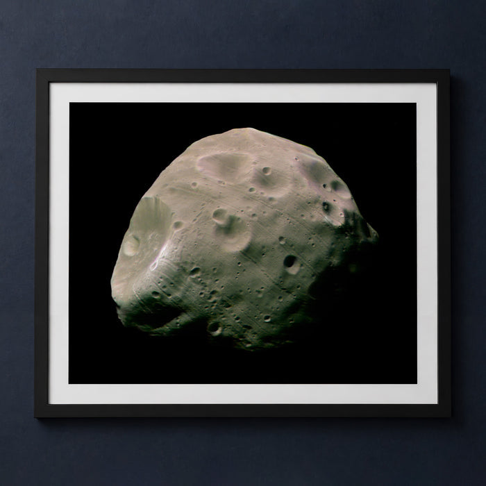 Framed print mockup — Doomed Mars Moon: Phobos