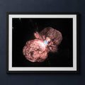 Framed print mockup — Doomed Star in Eta Carina