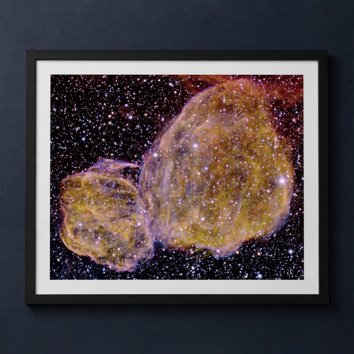 Framed print mockup — Double Supernova