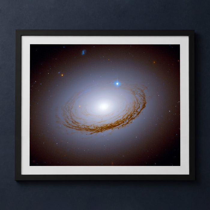 Framed print mockup — Dusty Galaxy NGC 7049
