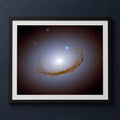 Framed print mockup — Dusty Galaxy NGC 7049