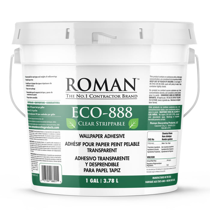 ECO-888 Premium Clear Strippable Wallcovering Adhesive