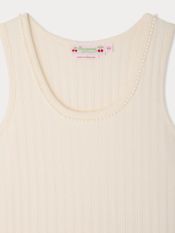 Bonpoint - Edina tank top with scalloped collar - view 3