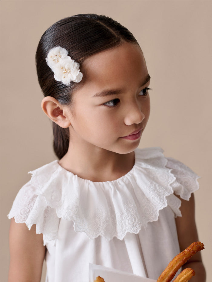 Bonpoint - Ellie hair clips adorned with flowers - view 1
