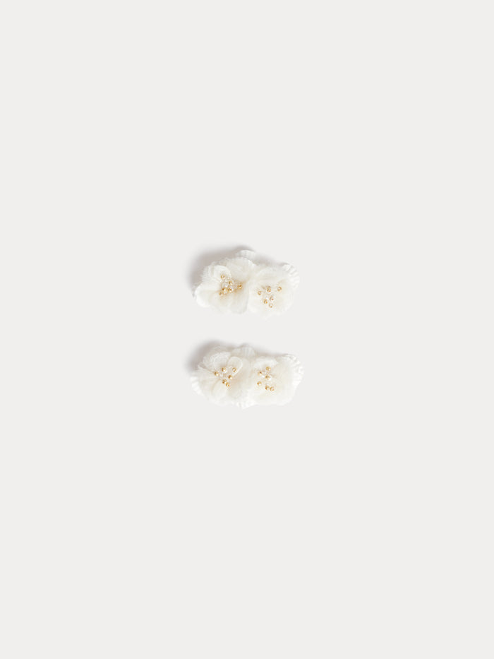 Bonpoint - Ellie hair clips adorned with flowers - view 2