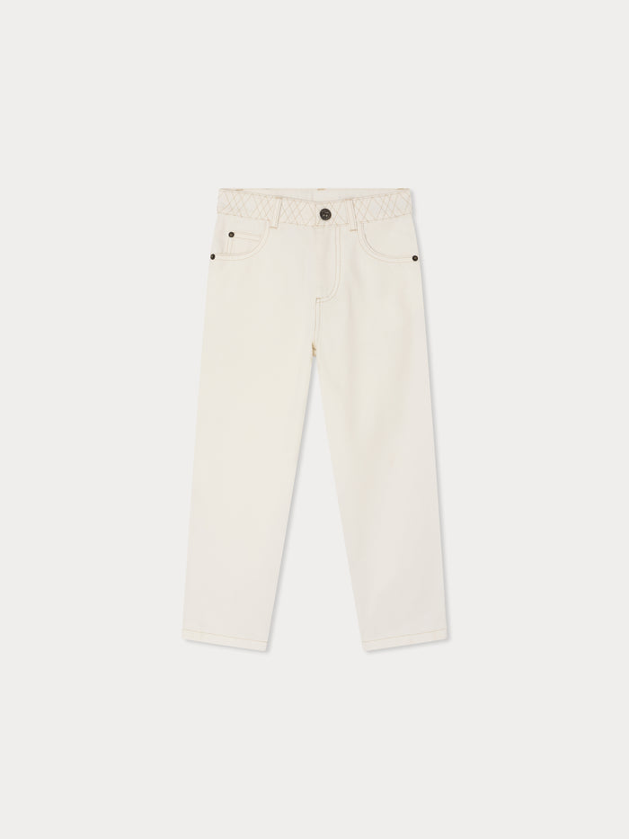 Bonpoint - Eloha wide-leg embroidered trousers in organic cotton - view 2