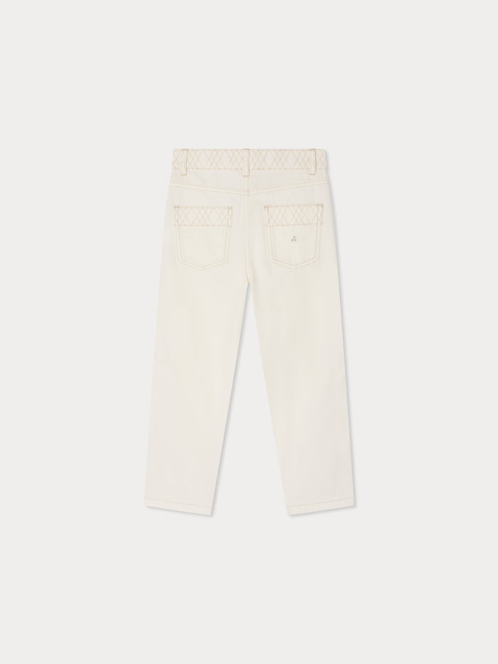 Bonpoint - Eloha wide-leg embroidered trousers in organic cotton - view 3