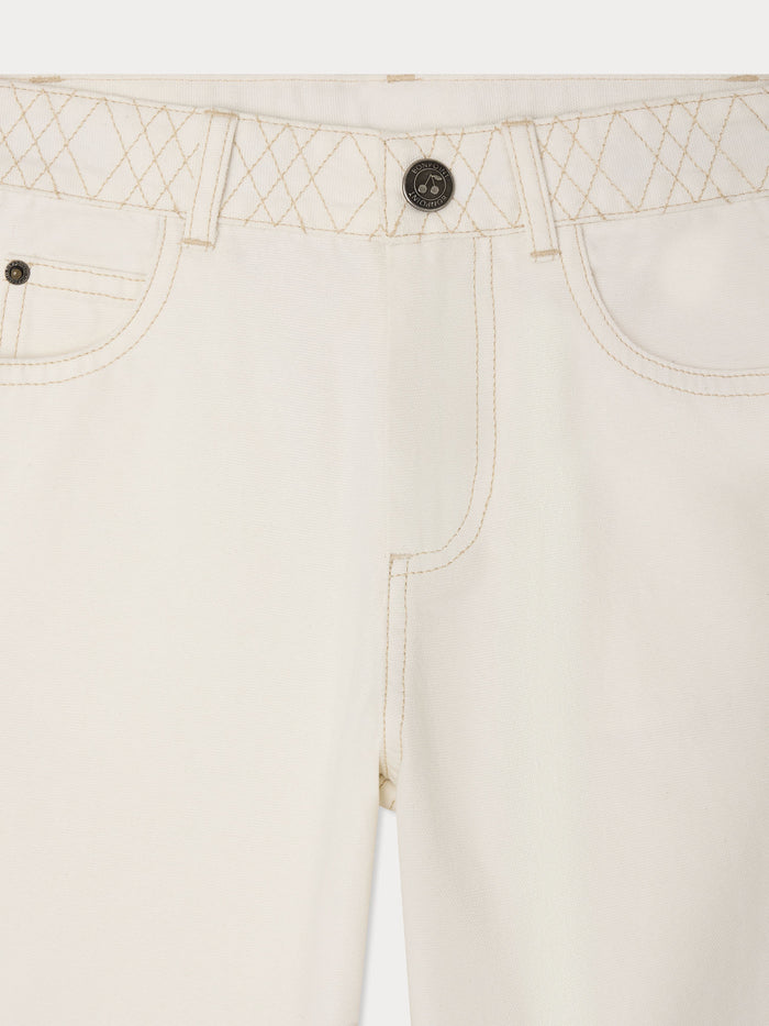 Bonpoint - Eloha wide-leg embroidered trousers in organic cotton - view 4