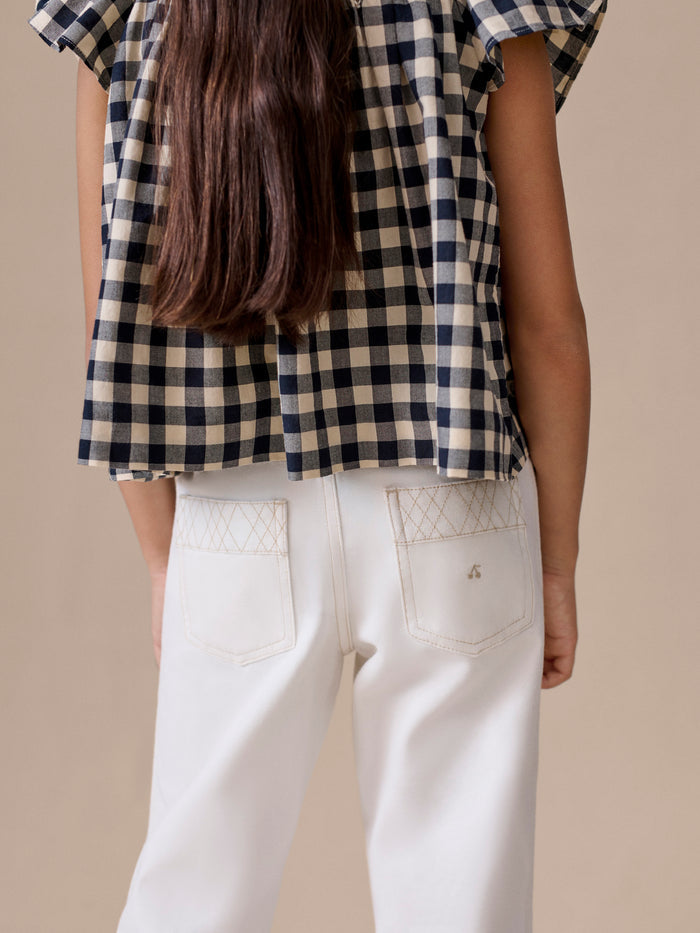 Bonpoint - Eloha wide-leg embroidered trousers in organic cotton - view 7